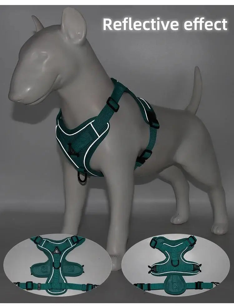 No-Pull Reflective Pet Harness and Leash Set
