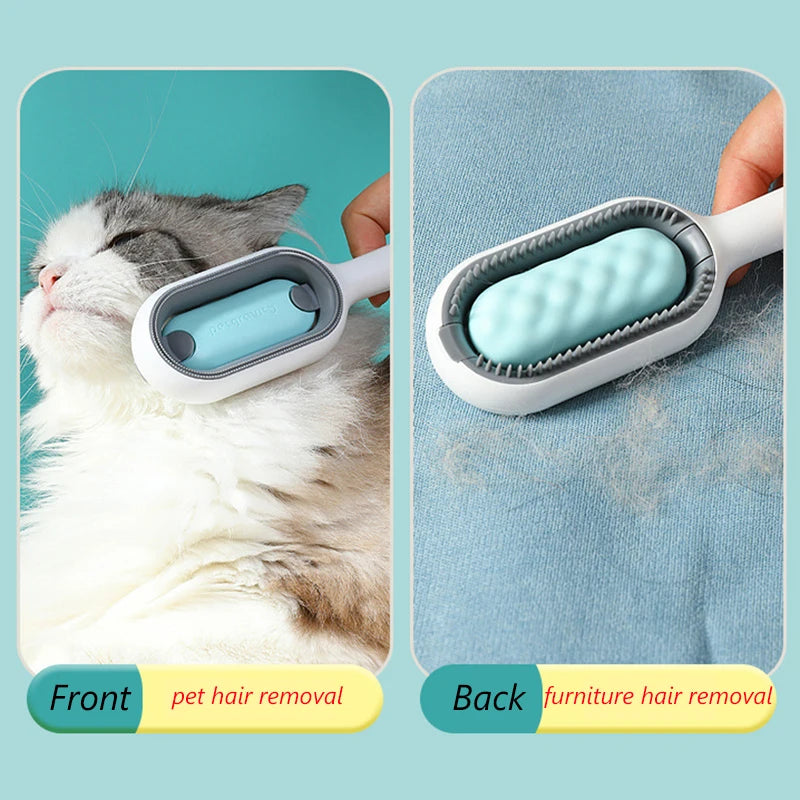 Double-Sided Pet Grooming Brush & Hair Removal Comb