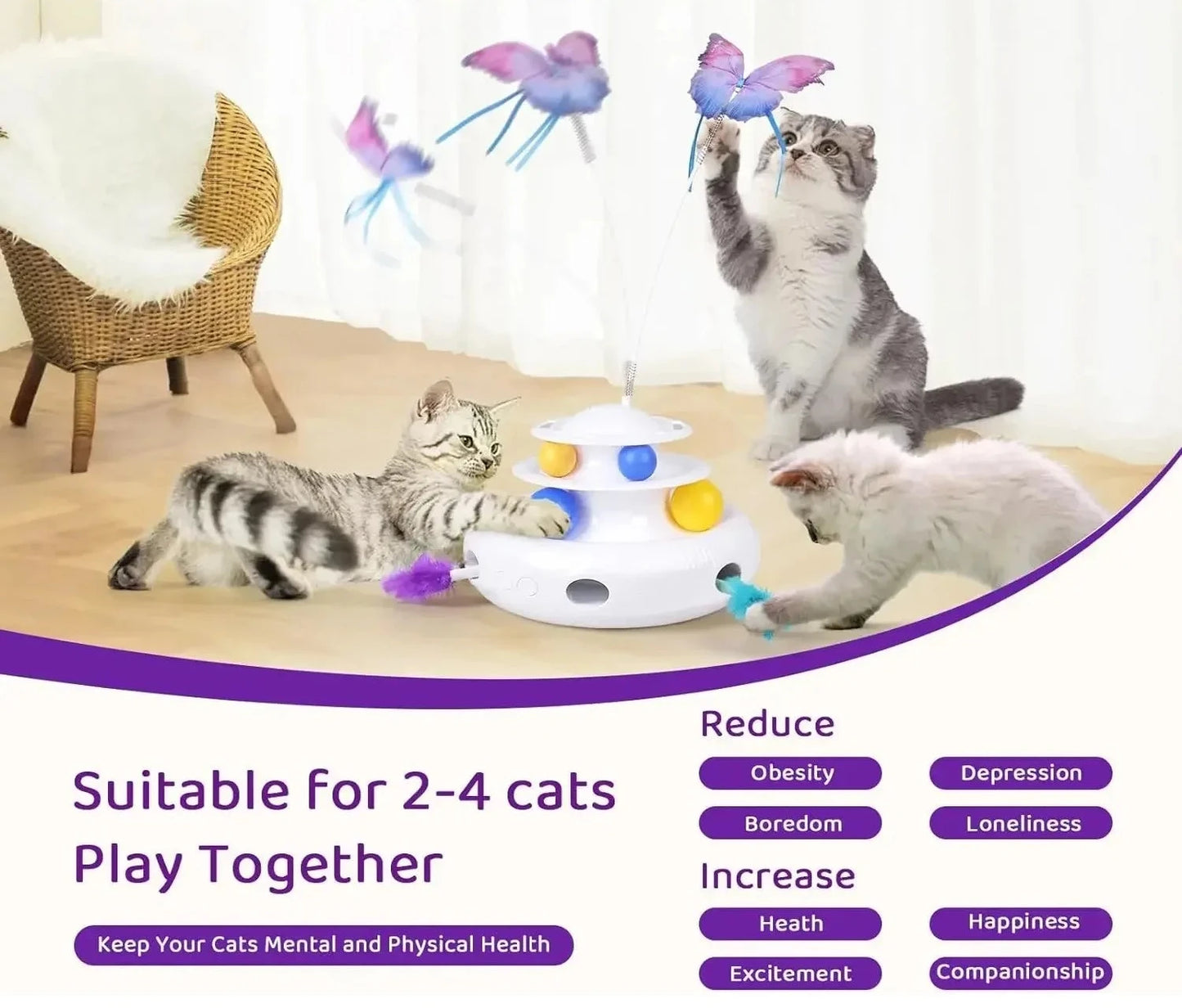 3-in-1 Automatic Interactive Cat Toy