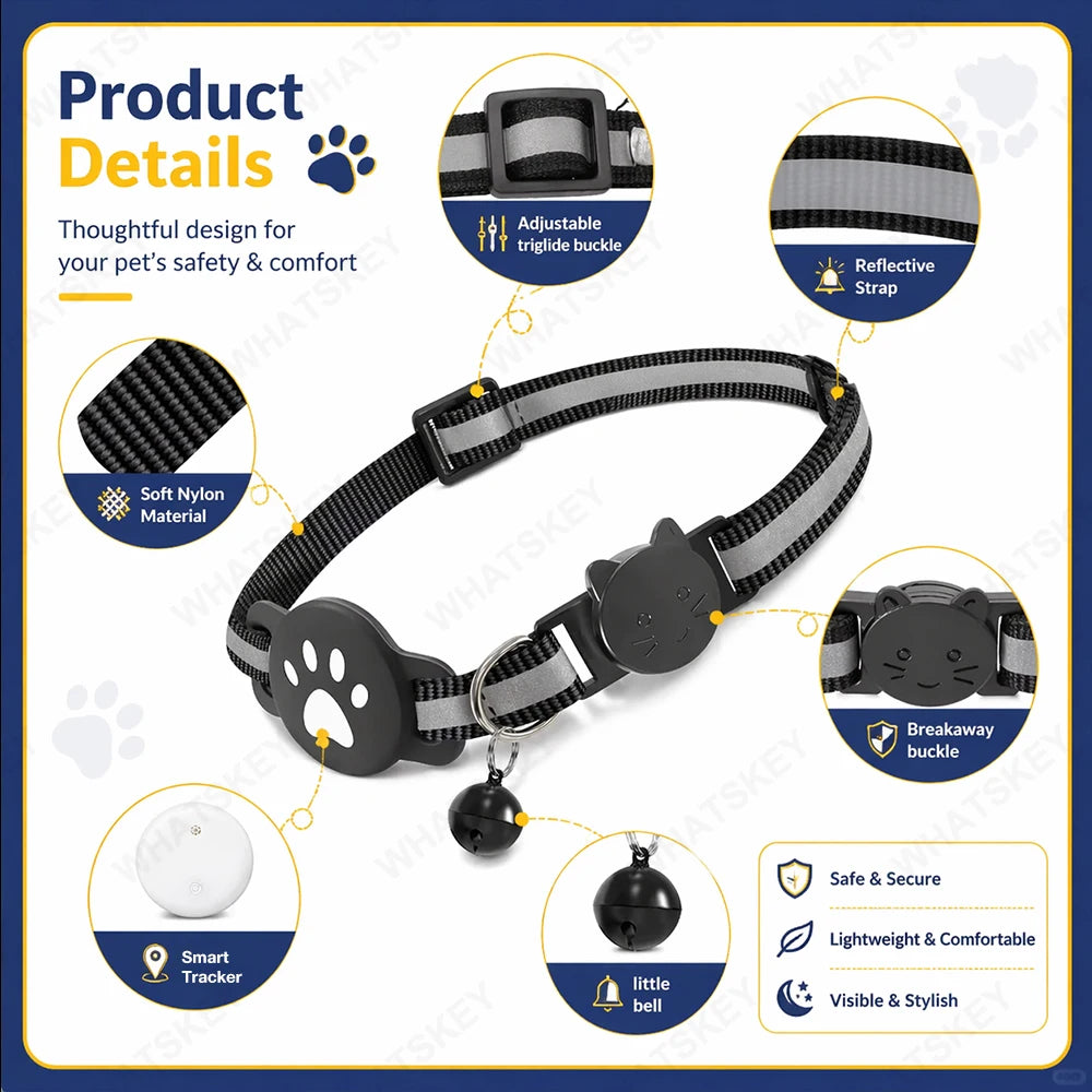Google Find My Device Pet Collar Tracker for Cats & Dogs — Android Compatible