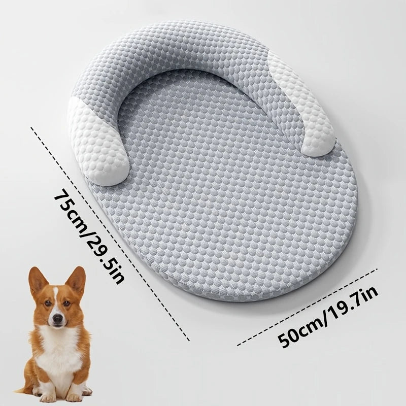 Oval Ice Silk Cooling Bed for Dogs & Cats