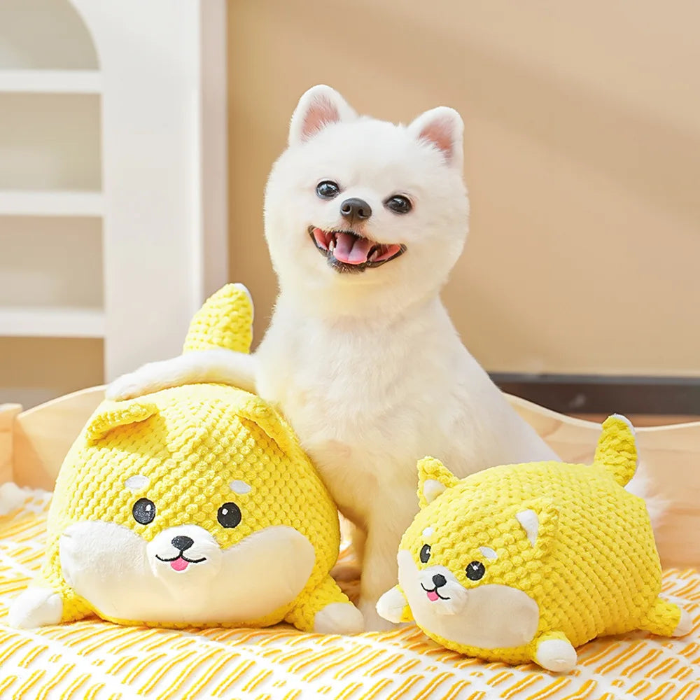 Plush Animal Dog Toy – Bite-Resistant Squeaky Comfort Toy