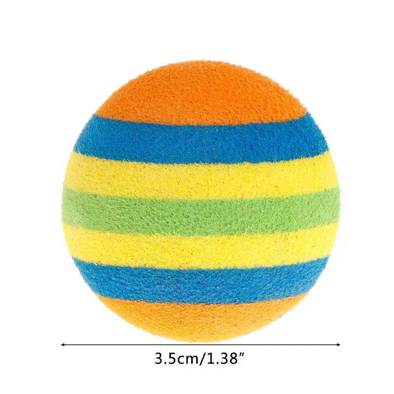 Colourful EVA Foam Cat Toy Balls – Pack of 10