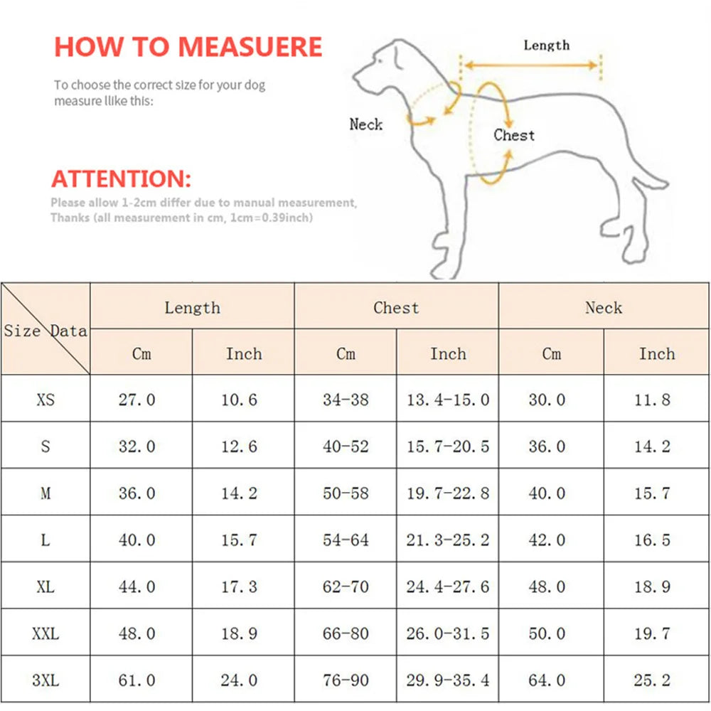 Warm Reflective Winter Jacket for Dogs — XS to 3XL