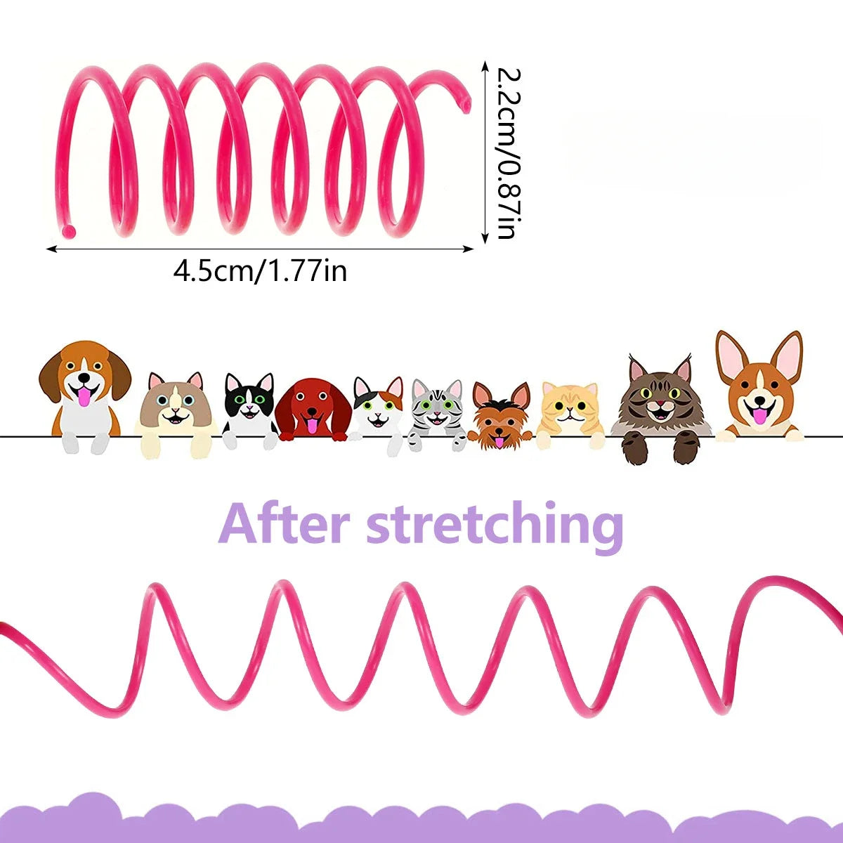 Colorful Spring Coil Cat Toys
