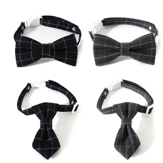 Adjustable Breakaway Cat Collar with Bell & Bow Tie
