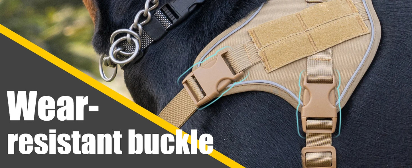 Tactical Dog Training Vest Harness – No-Escape Design