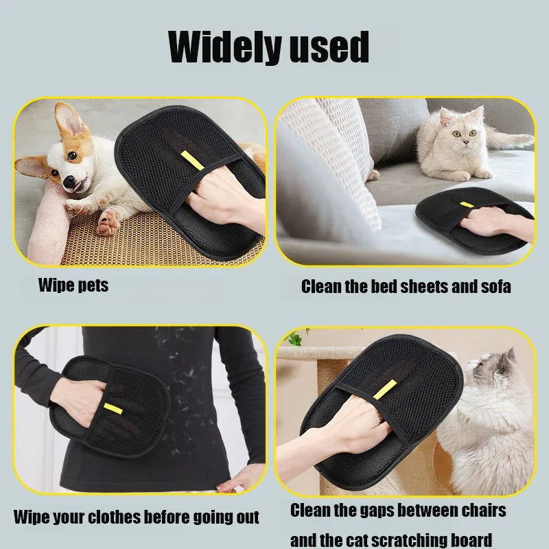 Double-Sided Pet Hair Removal Gloves
