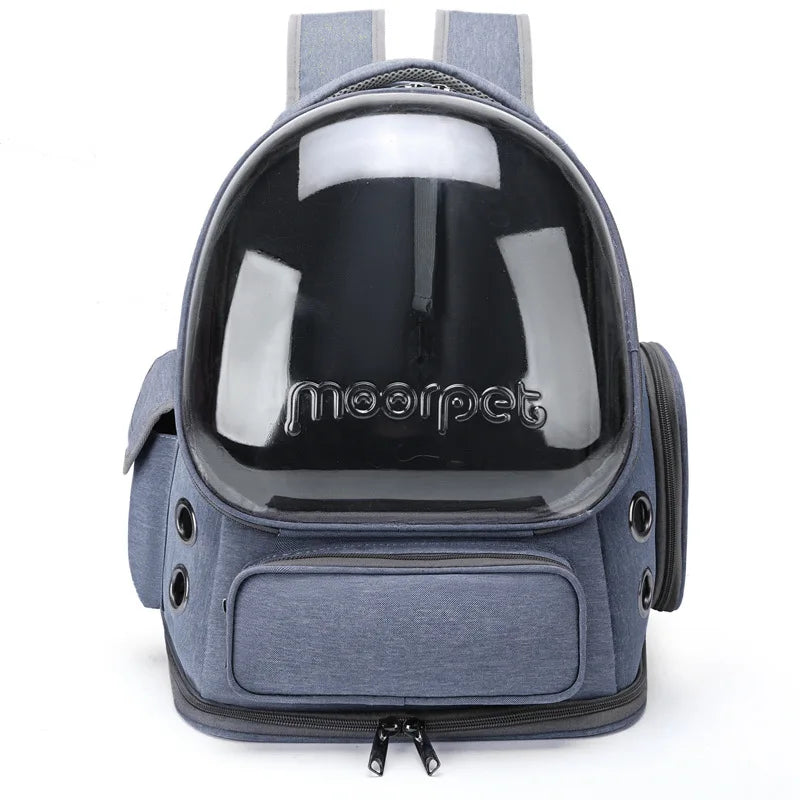 Foldable Cat Carrier Backpack with Clear Panel