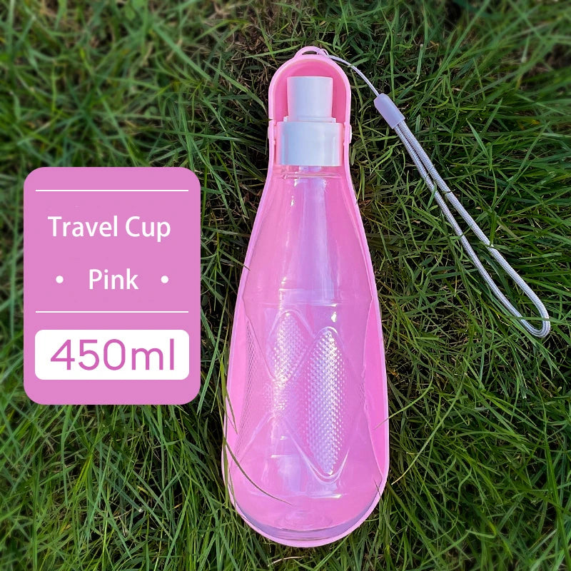 Portable Dog Water Bottle with Bowl