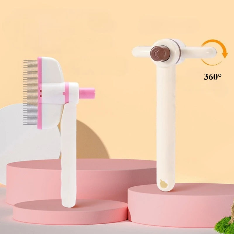 Rotating Dense Toothed Cat Comb for Hair Removal