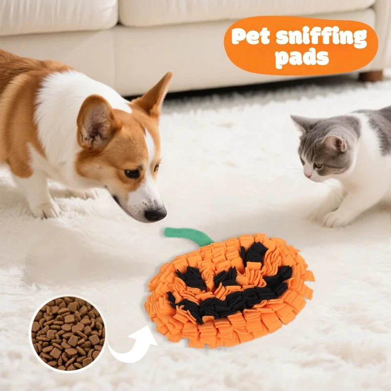 Halloween Pumpkin Dog Snuffle Mat