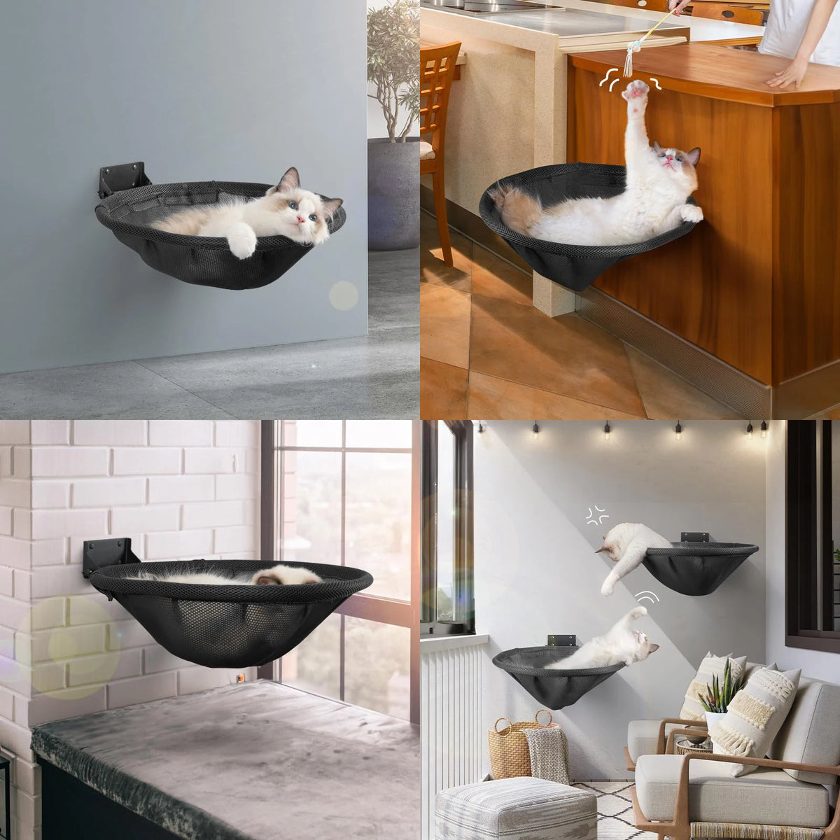 Foldable Wall-Mounted Cat Hammock
