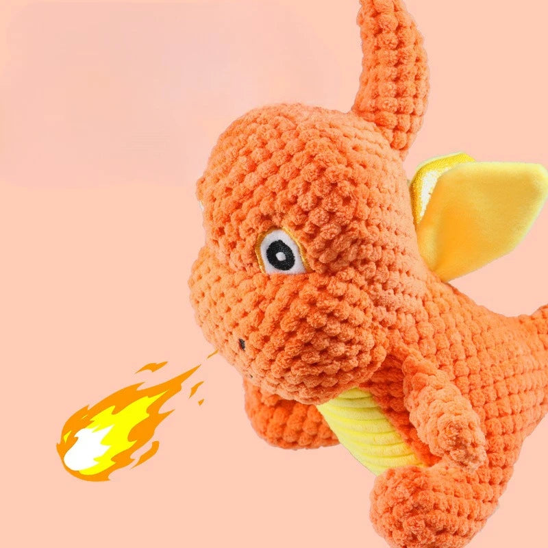 Plush Dinosaur Dog Toy - Interactive Chew Toy for Small Dogs
