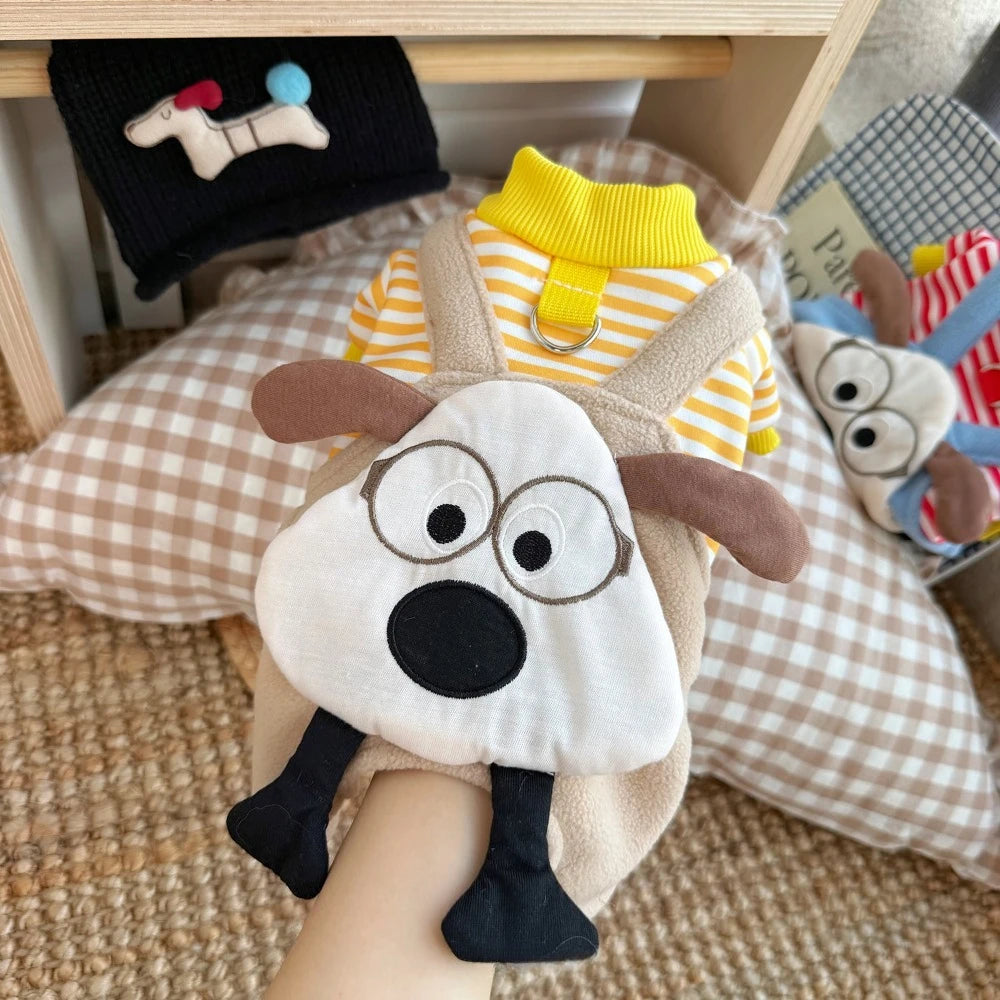 Combinaison-Pyjama en Polaire avec Capuche pour Chiens et Chiots de Petite et Moyenne Taille