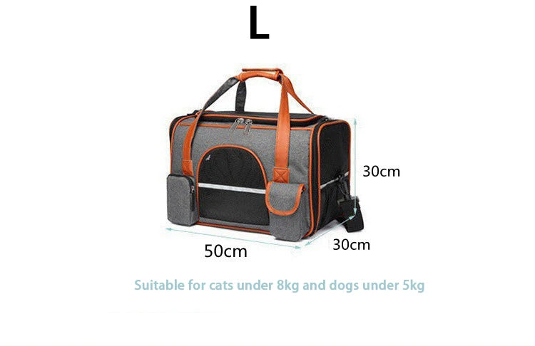 Anti-Collapse Pet Carrier Handbag with Storage Pockets