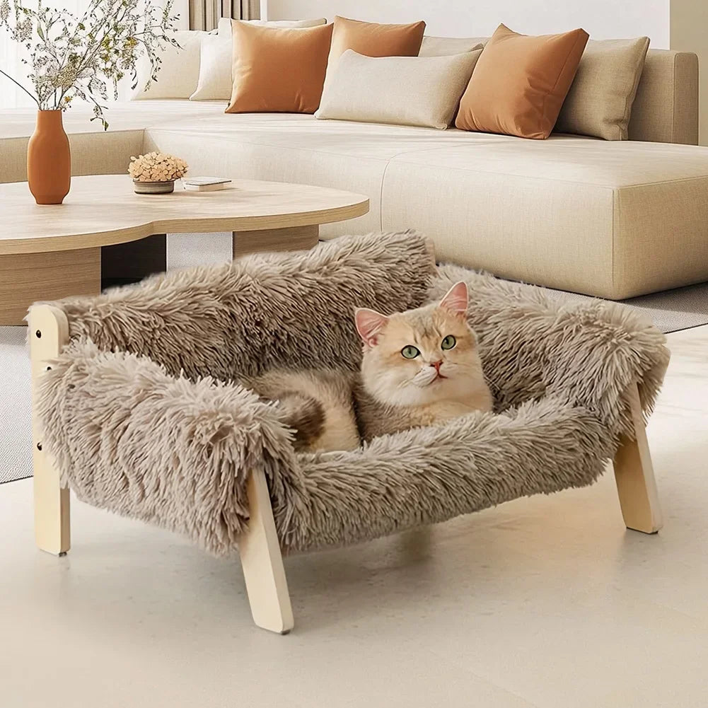 Raised Plush Pet Sofa Bed
