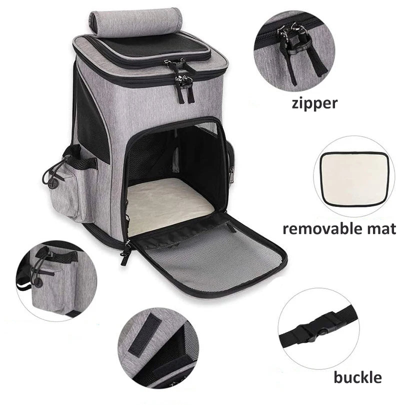 Foldable Cat Carrier Backpack