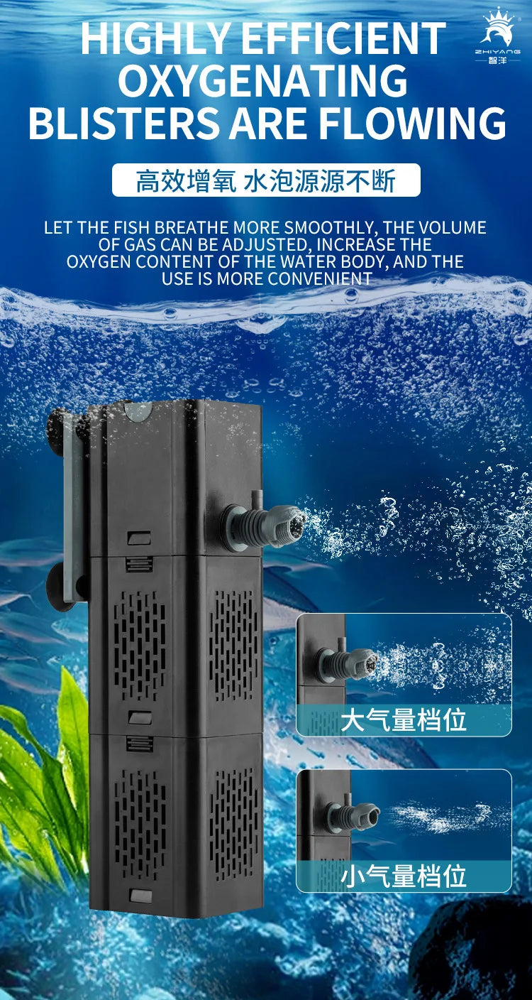 Internal Aquarium Filter with Spray Bar Outlet