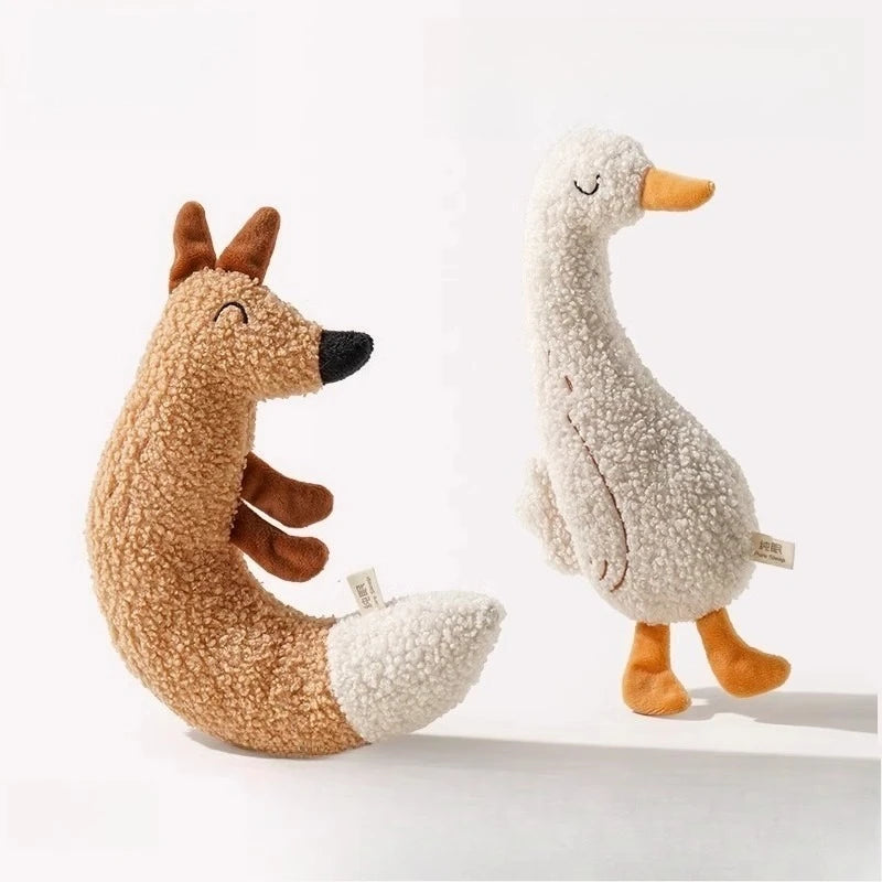 Jouet interactif couineur en peluche à mâcher pour chats et chiens