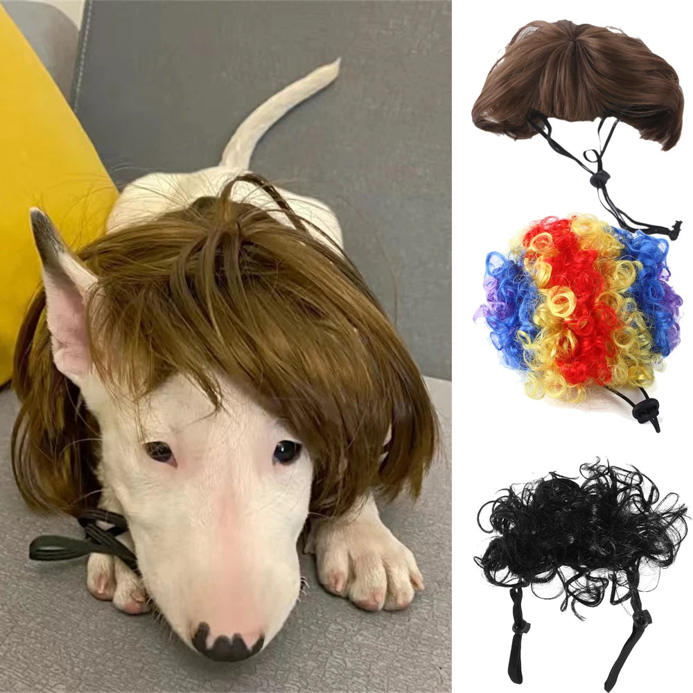 Novelty Faux Fur Wig Hat for Dogs & Cats