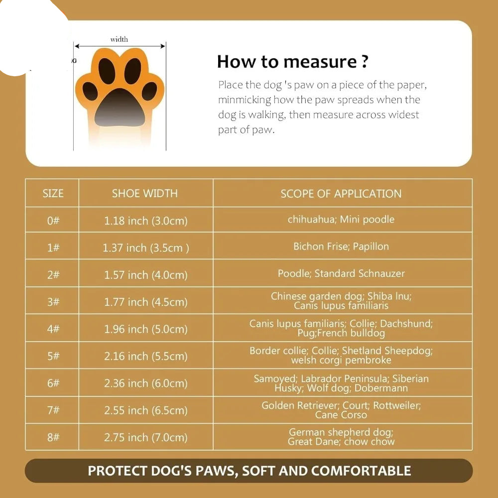 Reflective Dog Boots & Paw Protectors with Hard Toe Cap | Set of 4