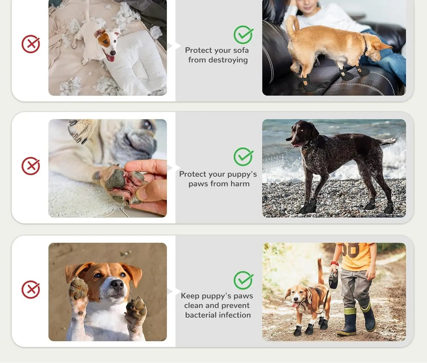 Waterproof Breathable Dog Sandals with Perforated Design