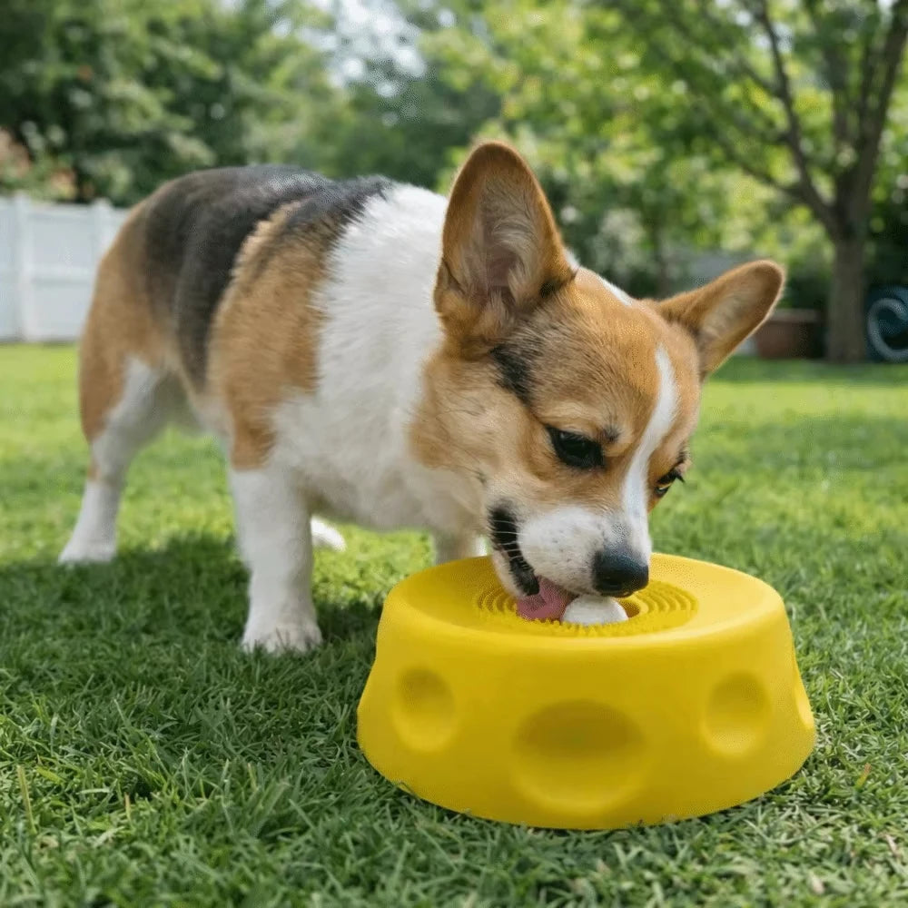 Interactive Dog Licking Bowl with Ball-Shaped Design