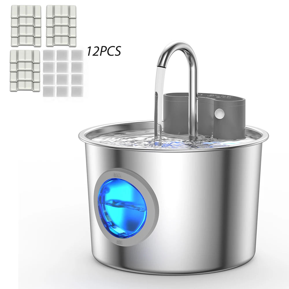 Wireless Rechargeable Pet Water Fountain with Motion Sensor