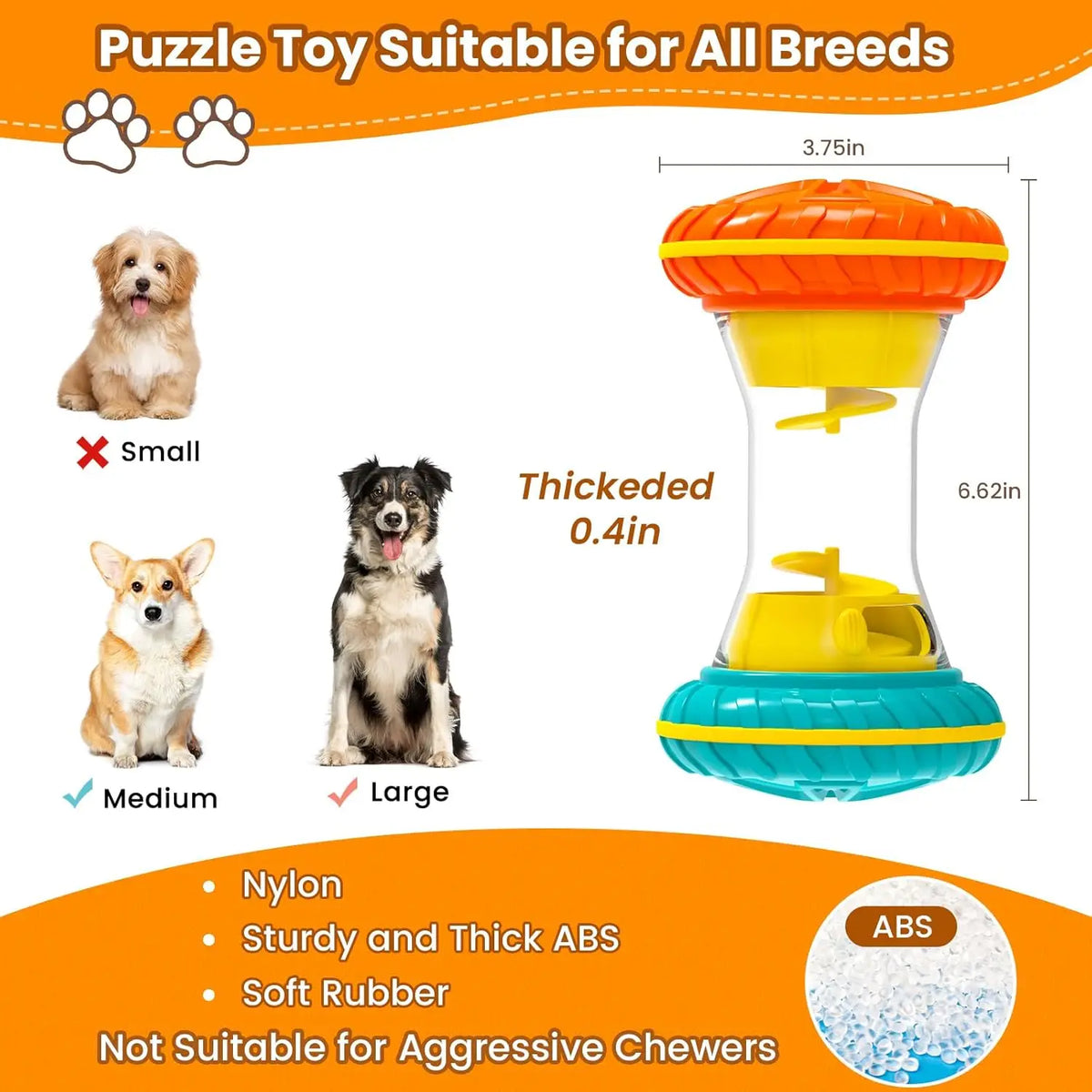 Interactive Dog Puzzle Feeder – Treat Dispensing Enrichment Toy