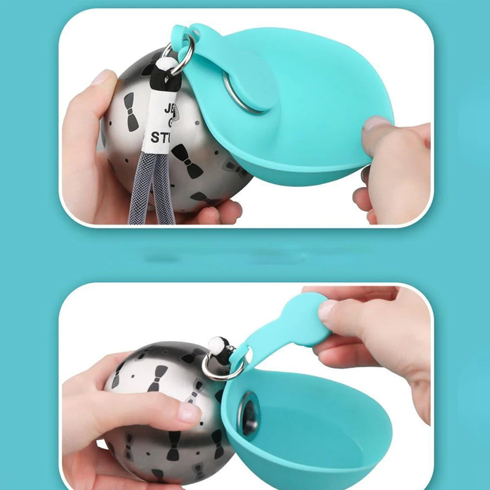 2-in-1 Portable Dog Water Bottle for Small Dogs - Leakproof Compact Dog Travel Water Bottle, Portable Pet Water Bottle