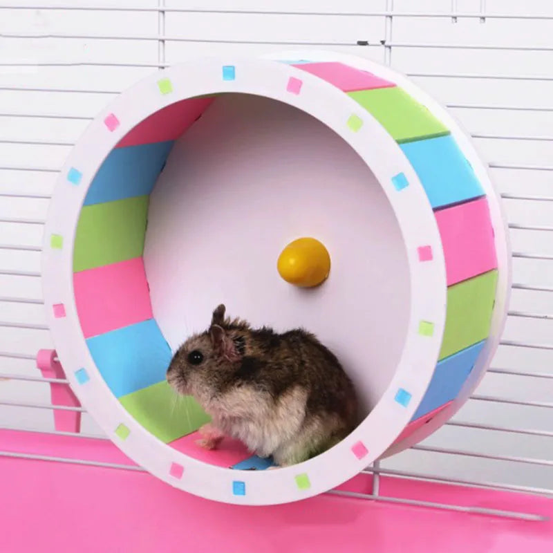 Silent Hamster Exercise Wheel - Smooth Running Toy for Small Pets