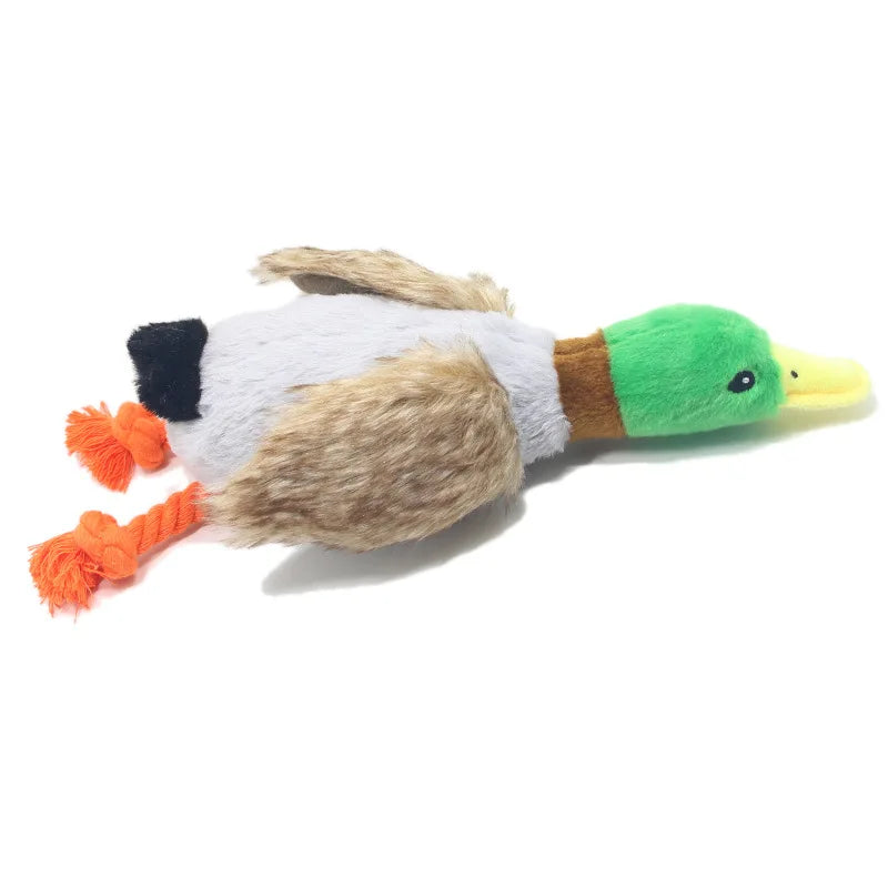 Plush Duck Squeaky Toy with Rope