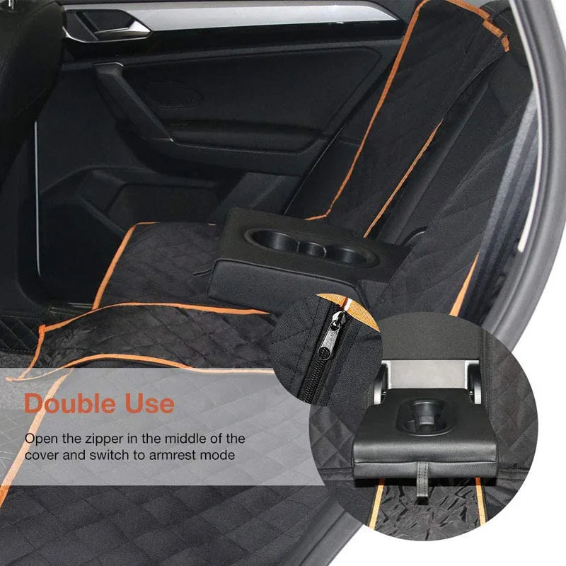 Waterproof Dog Car Seat Cover for Back Seat — Non-Slip Universal Fit