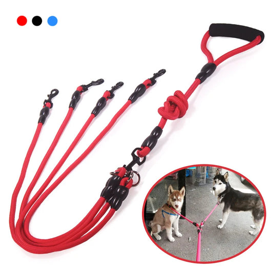 Multi-Dog Coupler Leash – Walk 2, 3 or 4 Dogs at Once