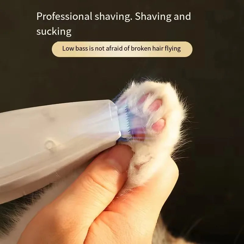 2-in-1 Pet Hair Clipper with Built-In Vacuum — Professional Grooming Trimmer for Dogs & Cats