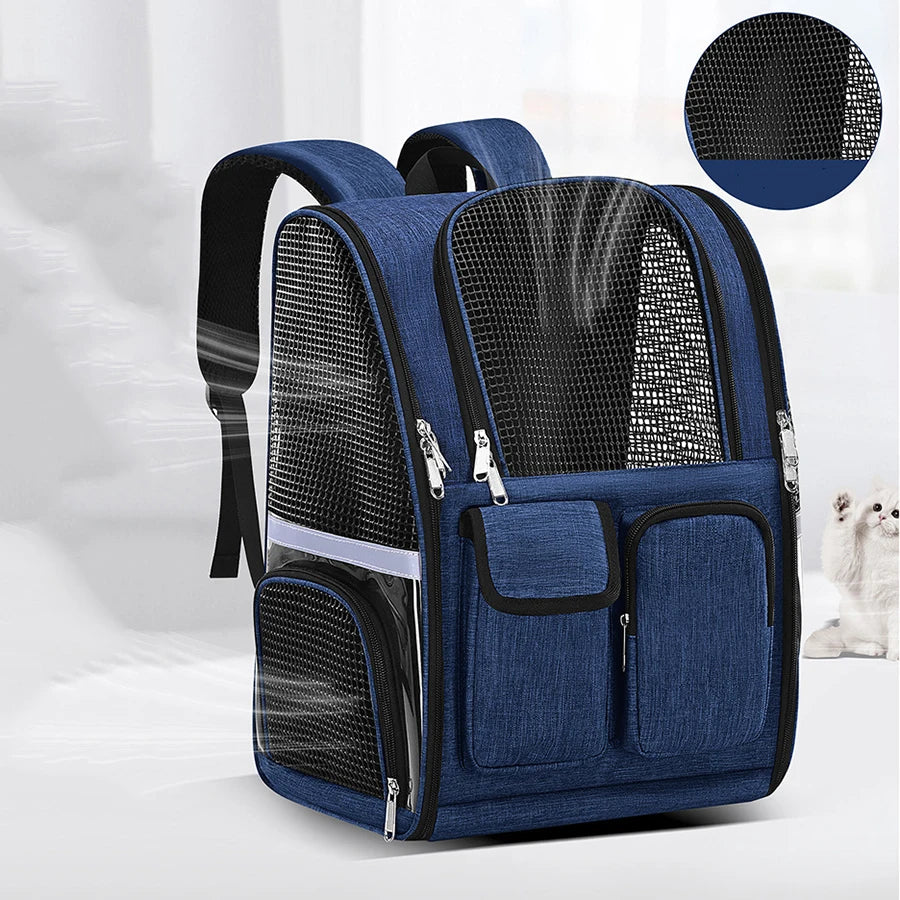 Foldable Mesh Pet Carrier Backpack