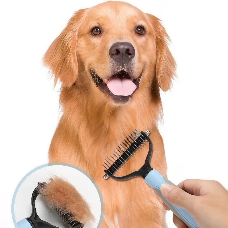 Double-Sided Pet Deshedding & Dematting Comb
