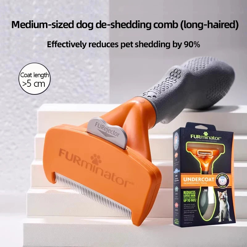 Pet Deshedding Grooming Brush for Dogs & Cats
