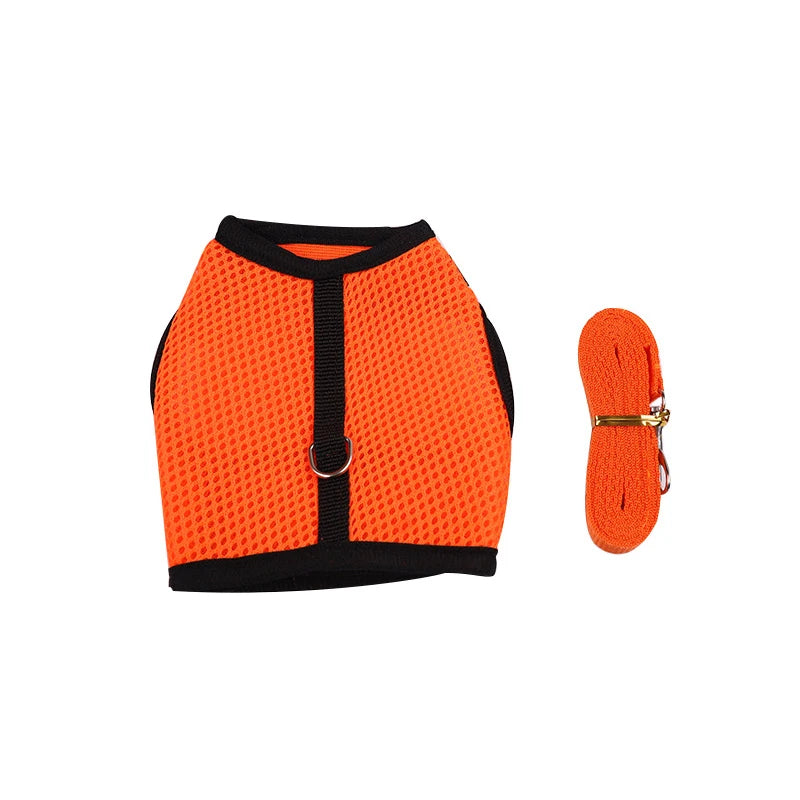 Mesh Breathable Harness & Leash Set for Rabbits, Ferrets & Small Pets