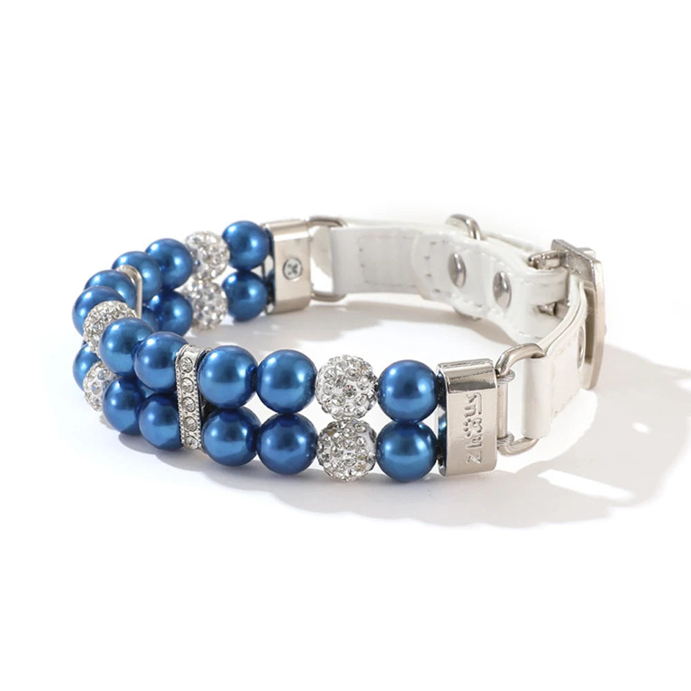 Pearl & Rhinestone Pet Collar for Cats & Dogs