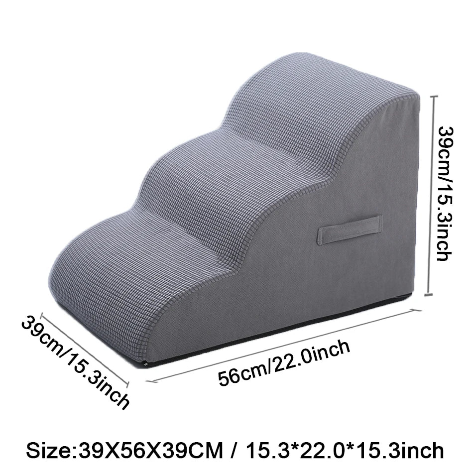 Sponge Pet Stairs for Dogs & Cats – 2 & 3 Step Climbing Ramp for Older Pets & Joint Pain