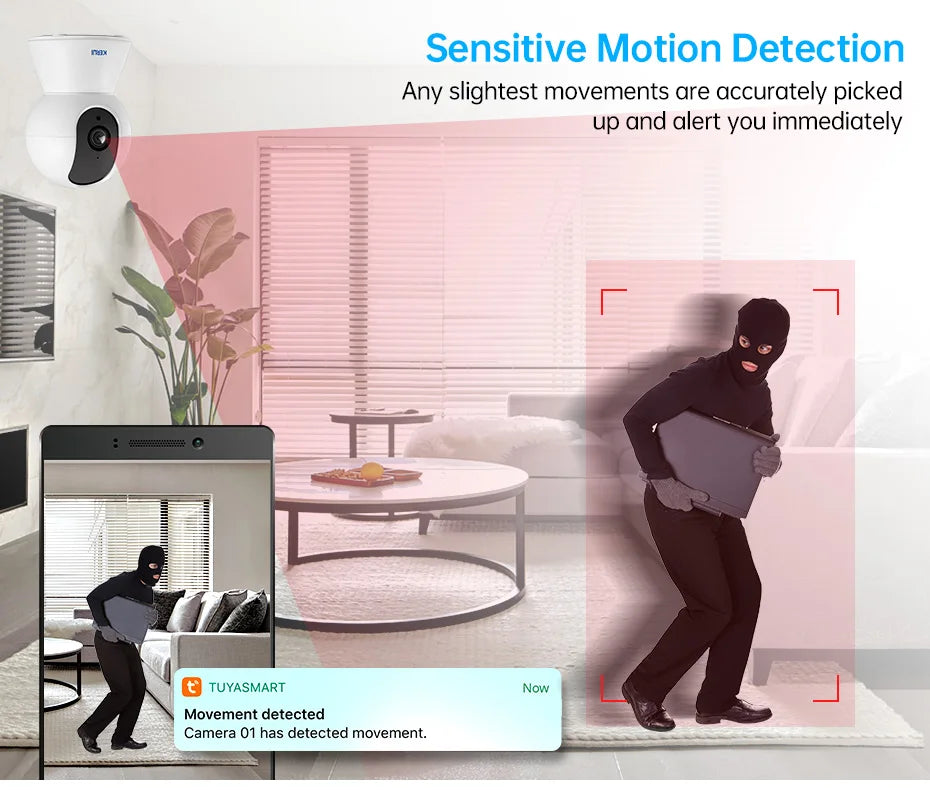 AI Auto-Tracking Pet Camera with 355° Pan-Tilt & Night Vision — 5MP or 8MP