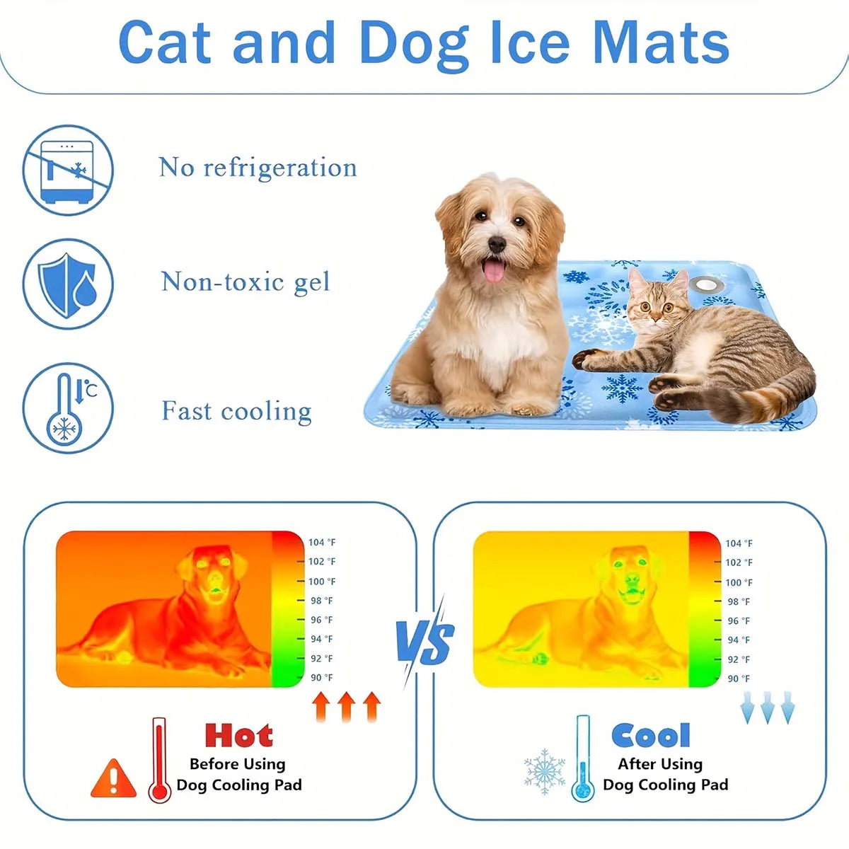 Water-Injection Cooling Mat for Dogs & Cats