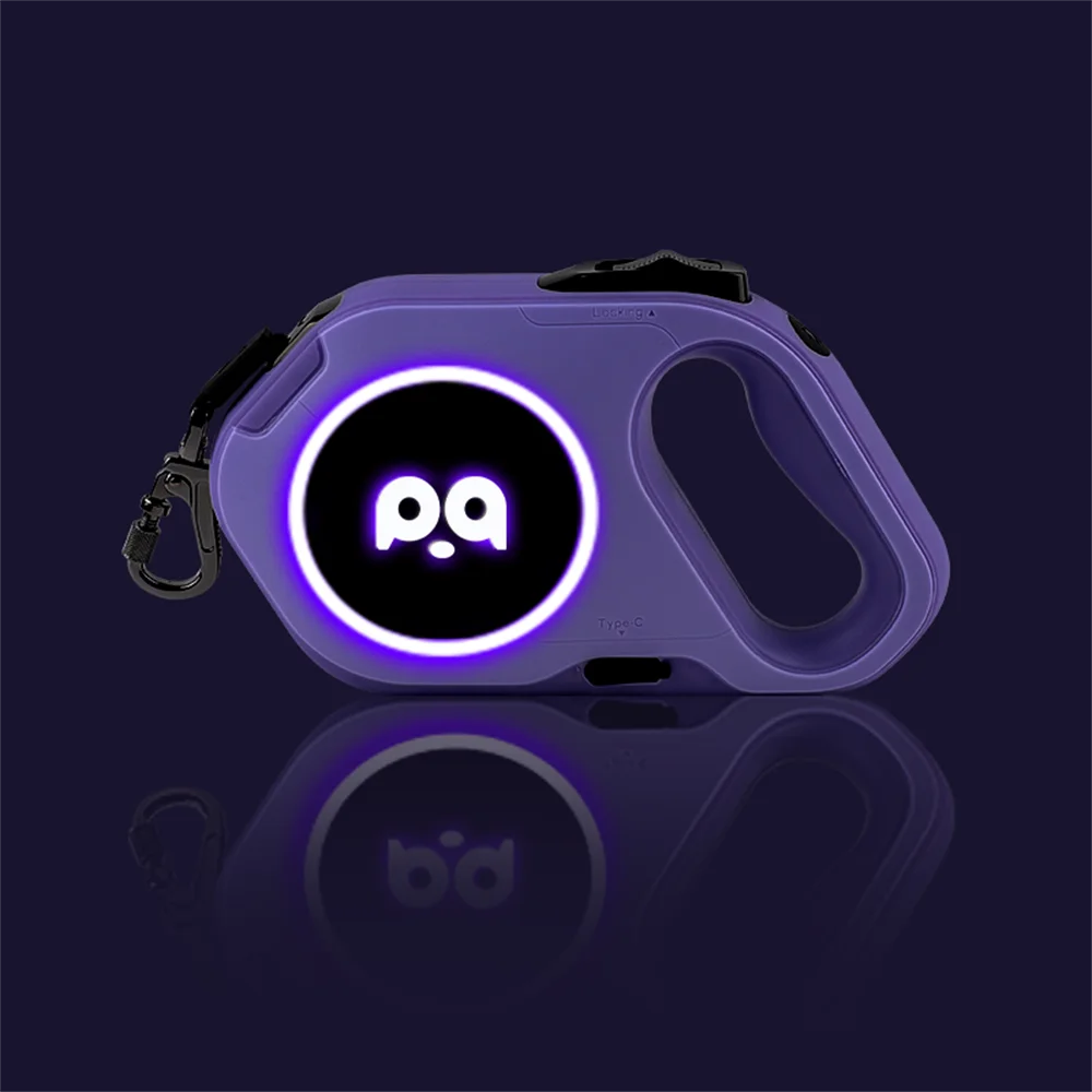 LED Retractable Dog Leash | 5M Rechargeable Light-Up Leash