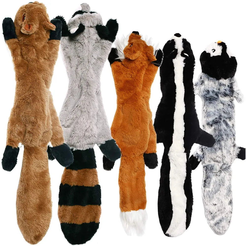 Jouet pour chien en peluche crocodile couineur avec papier froissé