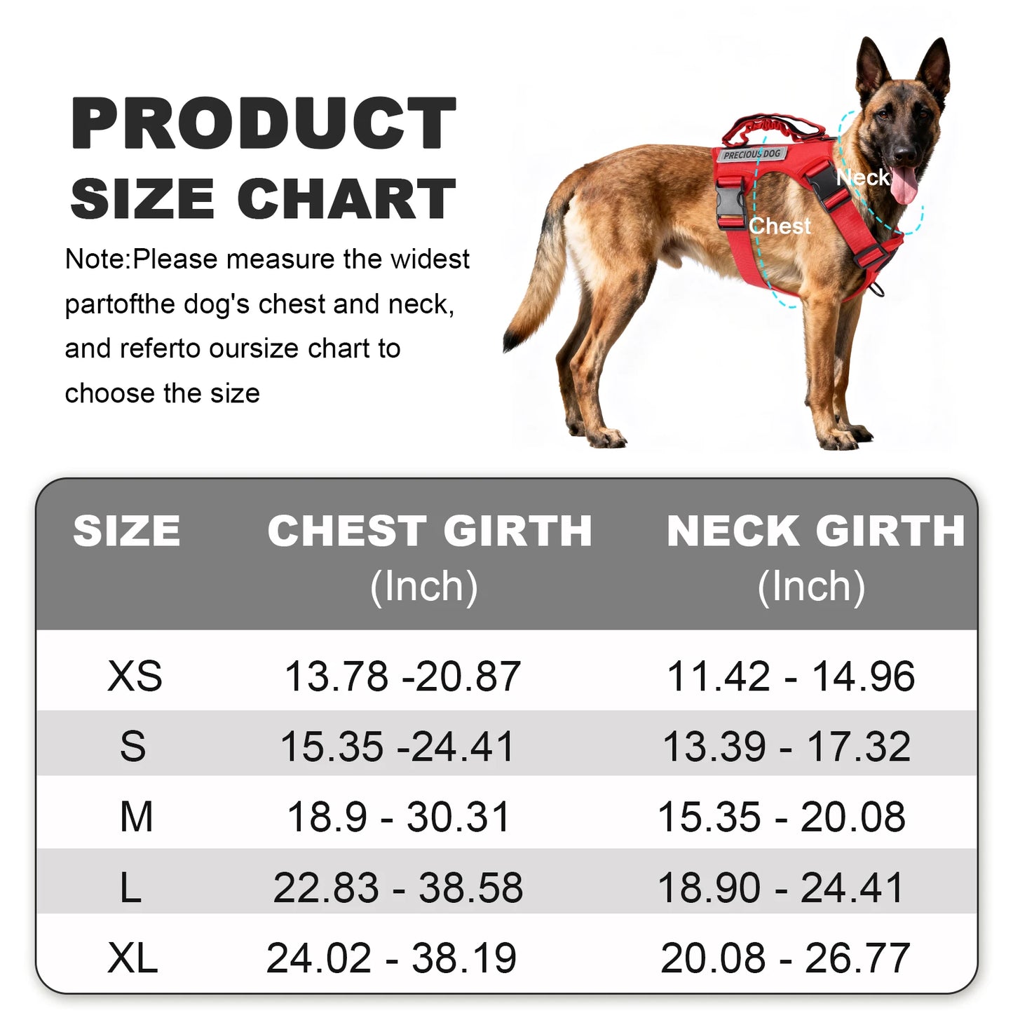 Reflective Emotional Support Dog Vest Harness with Handle & Lead — Easy On/Off for Large Dogs
