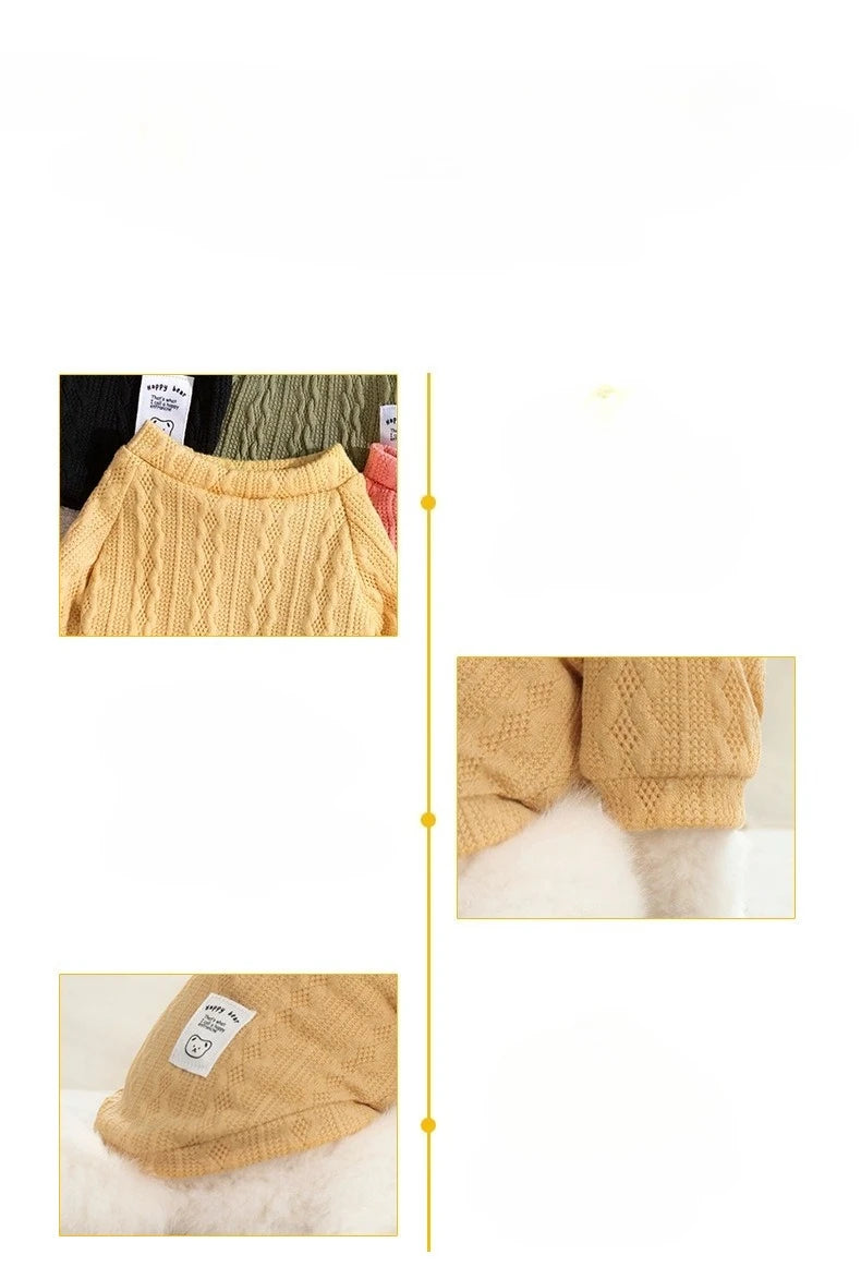 Knitted Dog Sweater for Autumn and Winter