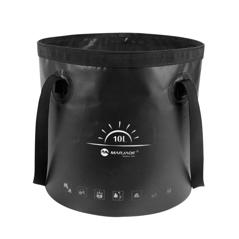 12V Portable Camping Shower Pump with Foldable Bucket Options