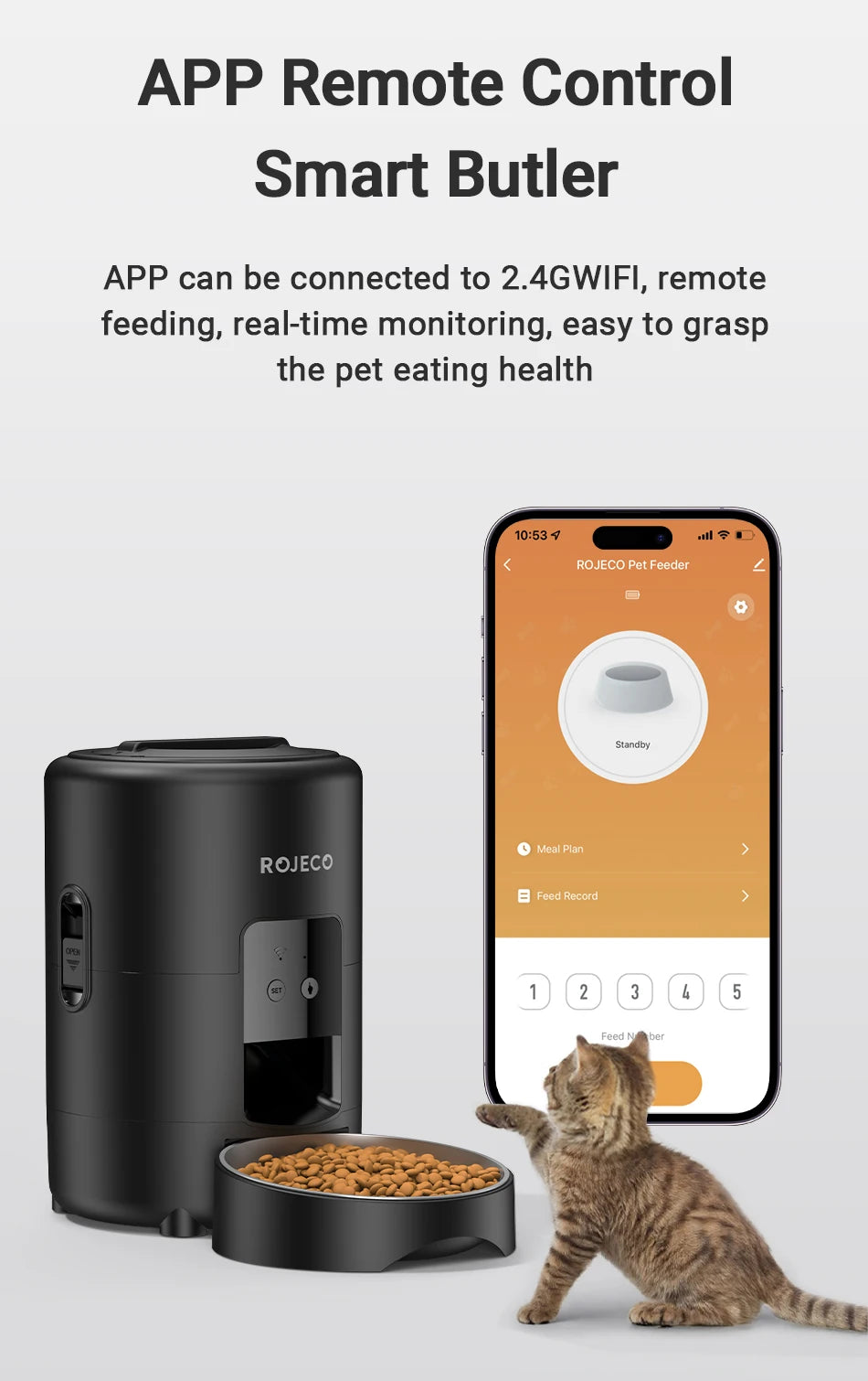 2L Smart Automatic Pet Feeder with Wi-Fi App Control